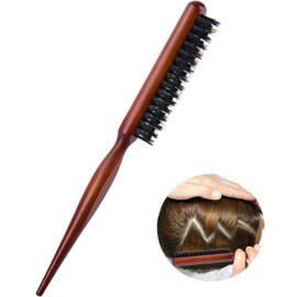 AOOWU Hair Brush, Boar Bristle Brush Teasing Hair Brush, Boar Bristle Styling Brushes, Professional Salon Comb for Long Thick Curly