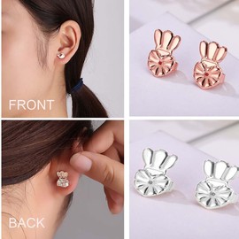 2 Pairs Hypoallergenic Earring Backs Prevent Heavy Earrings from Falling Off Safety Clasps for Heavy Earrings (Gold & Silver)
