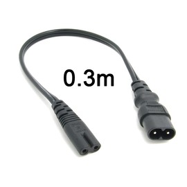 Chenyang IEC 60320 C8 Plug to C7 Receptacle Male to Female Extension Power Supply Main Adapter Cable 30cm