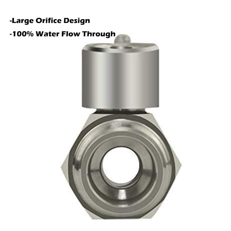 Showerhead Shut Off Valve with Stainless Handle, 304 Stainless Steel