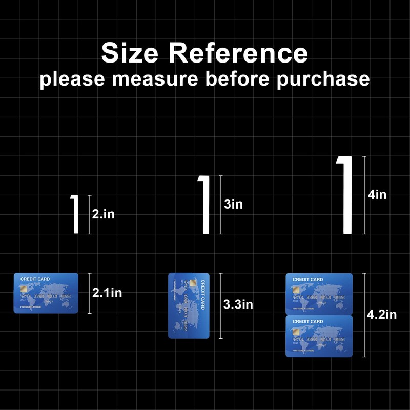 3 inch Reflective Mailbox Numbers for Outside, 5 Sets Number
