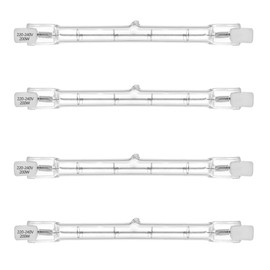 VINBE 200W Halogen R7S 118mm Dimmable 3100lm (4 Pack) J Type Linear Double Ended Floodlight Bulb 230V for Work, Security, Landscape Lights, Floor Lamps, Warm White 2700K