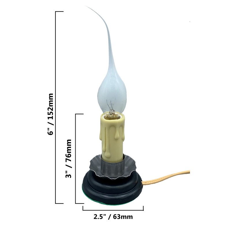 Creative Hobbies 5 Inch Electric Rustic Country Candle Lamp with