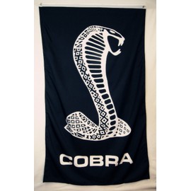 Ford Shelby Cobra Vertical Flag and Banner - Polyester, Brass Grommets, Anti-UV, Digital Printing - Car Flags 3x5 ft