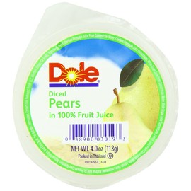 Dole Diced Pears, 4-Ounce Cups (Pack of 36)
