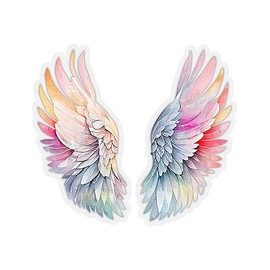Angel-Wings Sticker Decal for Wall, Laptop, Cell, Truck Sticker for Windows, Cars, Trucks 5" Inch