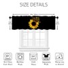 Art Studio 54x18 Inches Black Yellow Sunflower Window Treatment Valance