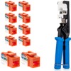 SATMAXIMUM RJ45 Punch Down Tool Kit for 45° Keystone Jacks,
