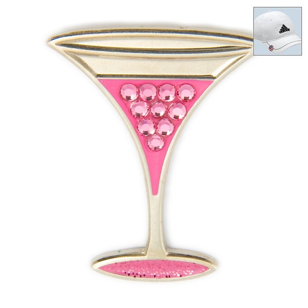 Bonjoc Crystal Golf Ball Marker & Hat Clip - Pink Martini