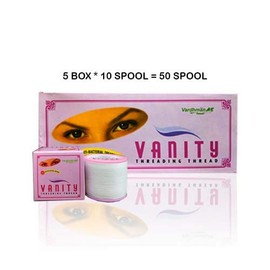 Vanity Eyebrow Threading Thread -Pack of 5 boxes (10 Spools each)