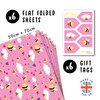 Pink Wrapping Paper - 6 Sheets Of Gift Wrap -