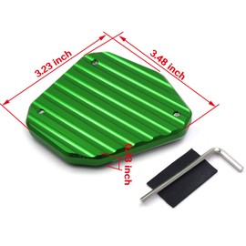 HTTMT- Green Extension Kickstand Side Stand Foot Pad Compatible with Kawasaki Klr 650 2008-2019 [P/N: GZSP-JD-030]