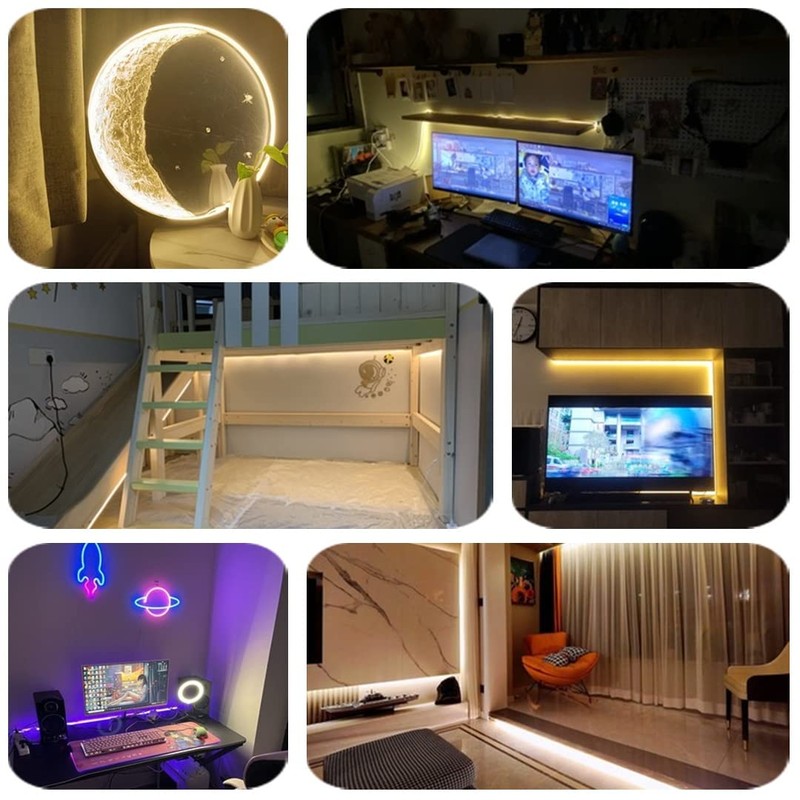 M.best 6.56ft USB LED Strip Lights Waterproof Flexible LED Neon