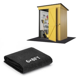 8x6Ft Outdoor Flooring Shed Floor Mat,Non-Slip Carport Garage Mat,Dustproof Patio Furniture Protector,Washable Anti-Slip Pad for Shed,Garage,Moto&Car Flooring Protection