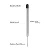 10 Pcs Replaceable Ballpoint Pen Refills, Black Ink Refill, 1mm