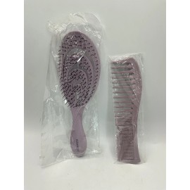 Keranique Anti-breakage Hair Brush & Detangling Comb Set **NEW**