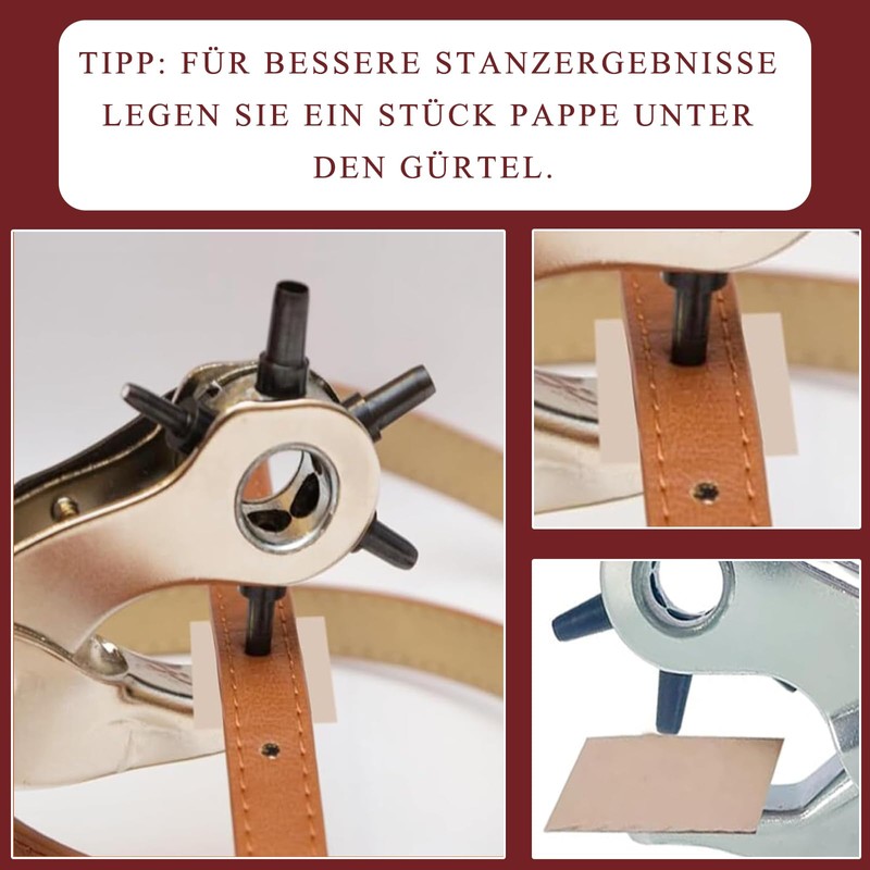 Belt Hole Puncher for Leather, Leather Hole Punch Tool with