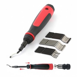 AFA Tooling - Extendable Neck Deburring Tool with 16 Extra Swivel Blades - Works on Metal, Resin, PVC Pipes, Copper, Plastic and 3D Printed Edges - Plumbing & 3D Printing Burr Removal Reamer Tool