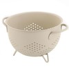 Metal Colander 5 Quart Powder Coated Self-draining Metal Strainer with