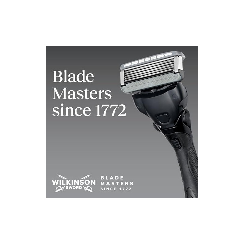 Wilkinson Sword Hydro 5 Ultimate Men's Razor, Hyaluronic Acid, Carbon
