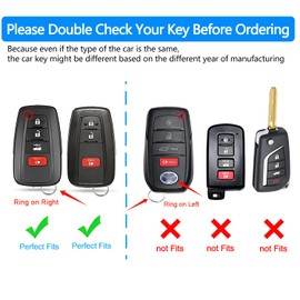 Tukellen for Toyota Key Fob Cover with Keychain,Special Soft TPU Key Case Protector Compatible with 2020-2022 Highlander Corolla Prius,2018-2024 RAV4 Camry Avalon C-HR GT86-Red