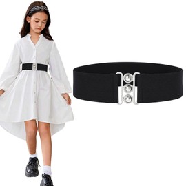 SUOSDEY Girls Belt Wide Waist Kids Belt for Dresses Kids Stretch Elastic Waist Belt for Girls