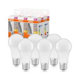 OSRAM LED Star Classic A, Socket: E27, Non-Dimmable, Warm White, Replaces a Standard 75 Watt Bulb, Matt, Pack of 6