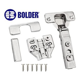 Bisagra Cierre Lento Suave Para Puertas de Cocina 15 Pares Cazuela 35mm Cobertura Completa Recta Ajuste 3D Herrajes Para Cocina y Cierre de Puerta