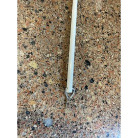 Unbranded Fiberglass Drapery Baton Curtain Wand Pull Rod with Snap Ivory