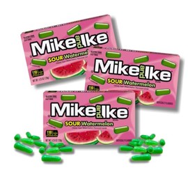 Mike & Ike Sour Watermelon, 4.25 oz Theatre Box - Pack of 3