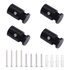 INCREWAY Black Sign Standoff Clamp, 4PCS Advertising Clip Aluminium Alloy Wall Standoff Mounts Glass Holder for Sign Displays