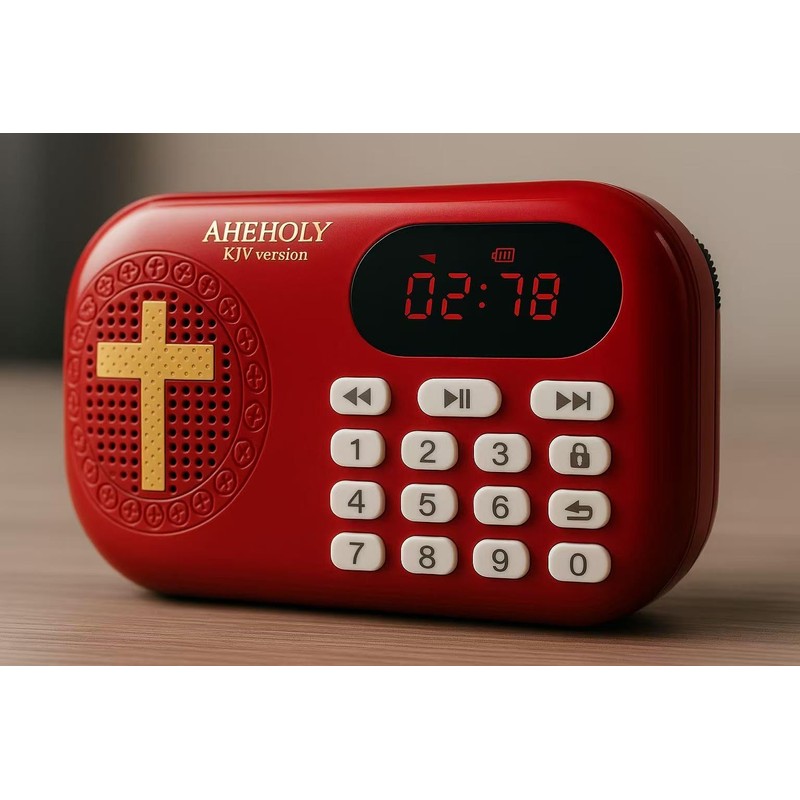 AHEHOLY KJV Audio Bible Player – Rechargeable, Loud & Clear