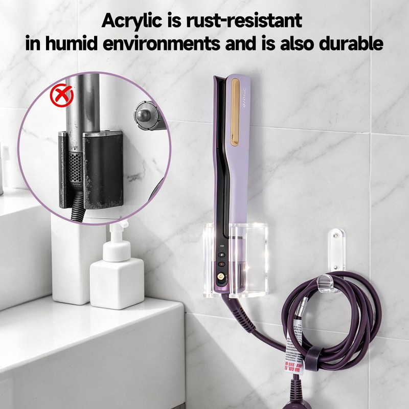 Acrylic Wall Mount Holder Compatible with Shark SilkiPro