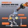 25FT Cordless Electric Drain Snake 12V Auto Feed Pipeline Remover