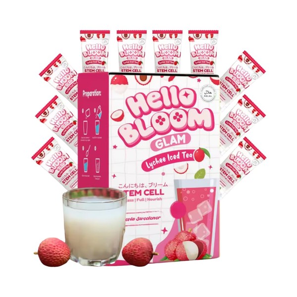 Hello Bloom Glam Stem Cell Iced Tea Powder Drinks (10