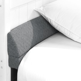BALAPET Adjustable Pillow Wedge for Headboard Gap Close The Gap 0-7", Bed Gap Filler Queen Size, Grey Flodable Wedge Sleeping Backrest Pillow, Foam Bed Mattress Gap Filler, 60"x9"x3"