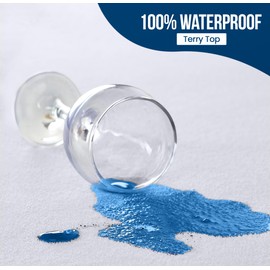 Utopia Bedding Waterproof Mattress Protector Queen Size, Premium 200 GSM Terry Mattress Cover, Soft & Breathable Bed Cover, Fitted Sheet Style with Stretchable Deep Pockets 17" (White)