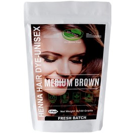 3 paquetes de tinte para cabello y barba de henna marrón mediano/color – The Henna Guys