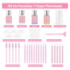 Kit De Pestañas Y Cejas Planchado Diseño Profesional Rizado Negro