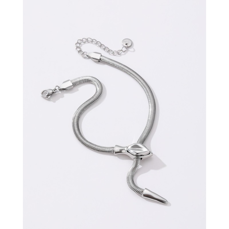 UOOANUO 14K Gold Plated Stainless Steel Snake Bracelet for Women