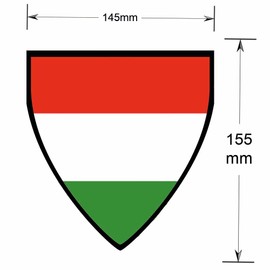 AK Giftshop Hungary Pennant Flag Bunting Birthday Wedding Events Decorations - 12pcs / 2.5m Ribbon