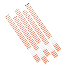 mitoharet 20-Pack 48Inch Driveway Markers Snow Stakes 5/16 Inch Diameter Orange Reflective Markers Fiberglass Poles with Reflective Tape for Easy Visibility at Night