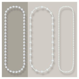 KLEMMFLEX Chain for Roller Blind with Chain Hoist, Replacement Operating Chain, Operating Length: 100 cm, Colour: White, 4.5 x 6 mm, Chain for Venetian Blind, Roman Blind, Slat Curtain, Double Roller