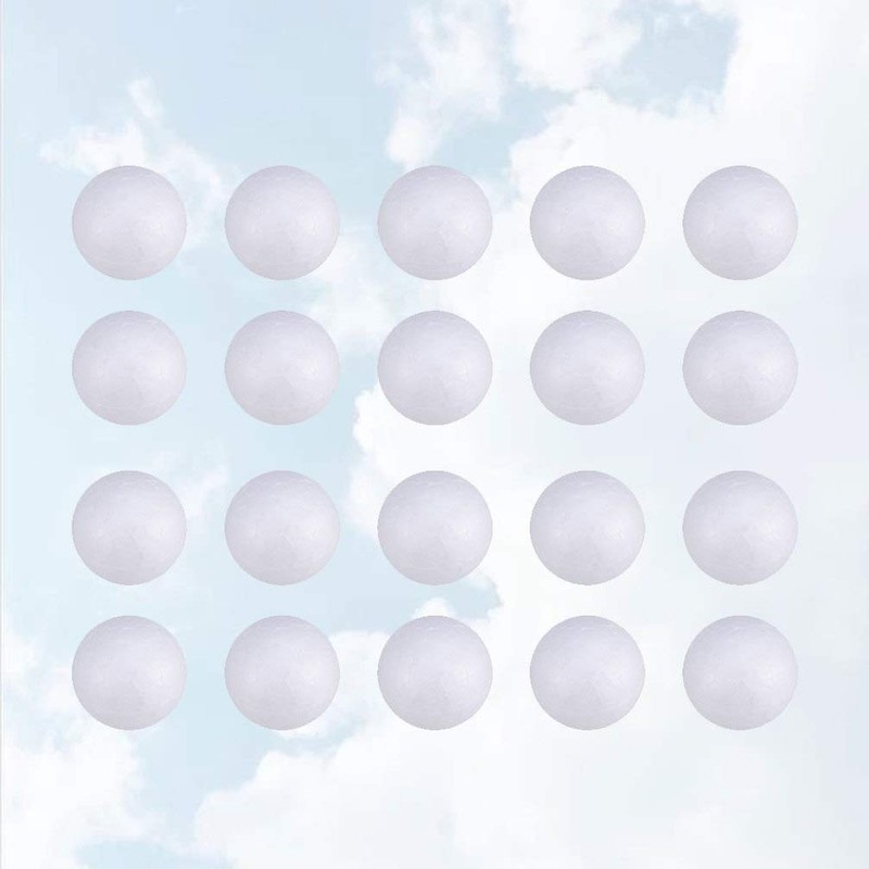 SUPVOX 200 White Foam Balls Polystyrene Balls for Christmas Wedding