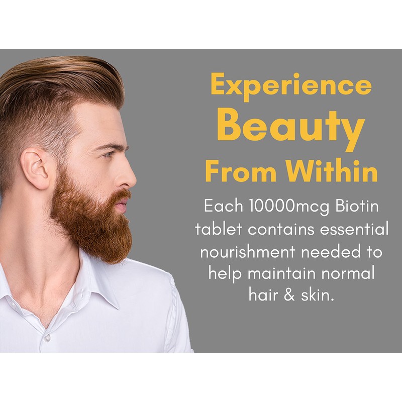 Biotin Hair Growth Supplement High-Strength Biotin 10,000mcg Supplements with Coconut