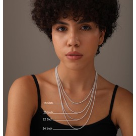 LeCalla 925 Sterling Silver Italian Popcorn Coreana Chain Necklace for Women 20 Inches