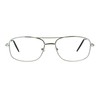 PASTL Clear Glasses Bifocal Reading Lens Metal Rectangular Spring Hinge