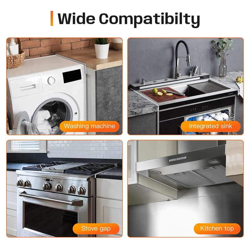 Stove Gap Covers, 25.6" Long & 0.4" Wide Stove Counter