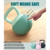 DlandHome Kettlebell, 10lbs, Mint Green, Iron, Soft PVC Filled, Ergonomic