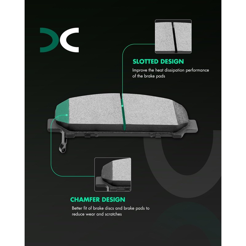 SCITOO D1286 Front Ceramic Brake Pads Sets Fit For Nissan